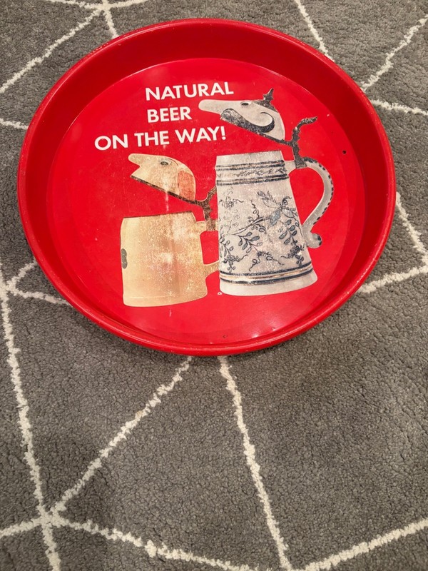 Vintage Utica Club metal Beer Tray 13" Round   the west end Brewing company