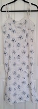 Cider L White Blue Floral Lace Dress Sweetheart Neck Strappy Sleeveless
