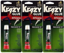 Krazy Glue Elmer's Original Crazy Super Glue All Purpose Instant Repair, 3 Piece