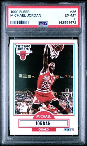 1990 FLEER #26 MICHAEL JORDAN PSA 6