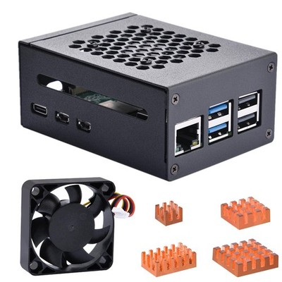 Metallgehäuse für Raspberry Pi 5, Support PCIe M.2 NVMe SSD Shield Top X1001 ...