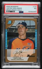 2005 Bowman Draft Gold Justin Verlander #BDP129 PSA 7 01lu