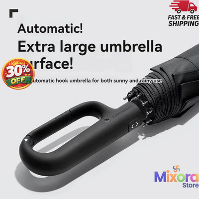 1pc 20-Rib Automatic Folding Umbrella Men Women Strong Windproof Sun Rain - NEW