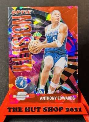Anthony Edwards 2023-24 Contenders Optic Illusion Red Cracked Ice Prizm /175! SP