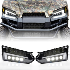 Ranger LED Headlight Assembly, LED Head Light Front Lamp with DRL Halo Kit for P