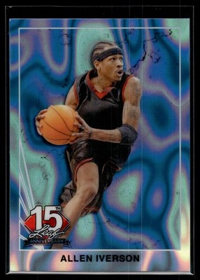 Allen Iverson 2025 Leaf NSCC National Platinum Lava Card /5 #90B-4