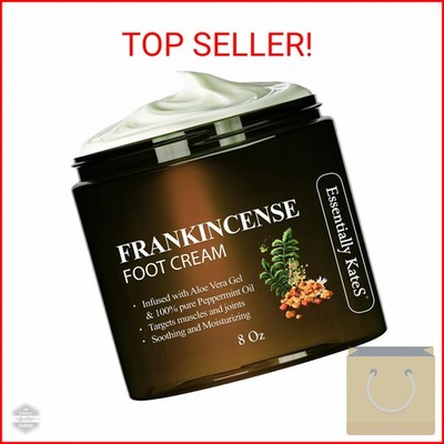 Essentially KateS Frankincense Oil Foot Cream 8 Fl Oz - Fight Soreness and Stiff