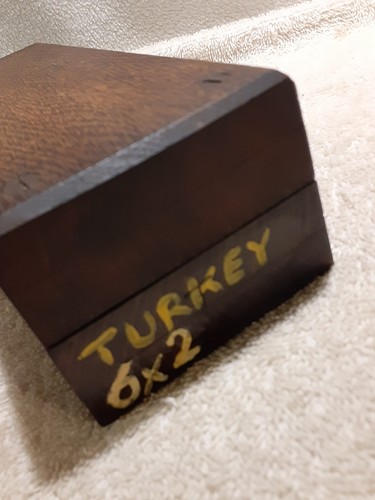 Antique Sharpening Stone in Wood Coffin Box Marked TURKEY 6X2 - Picture 7 of 12