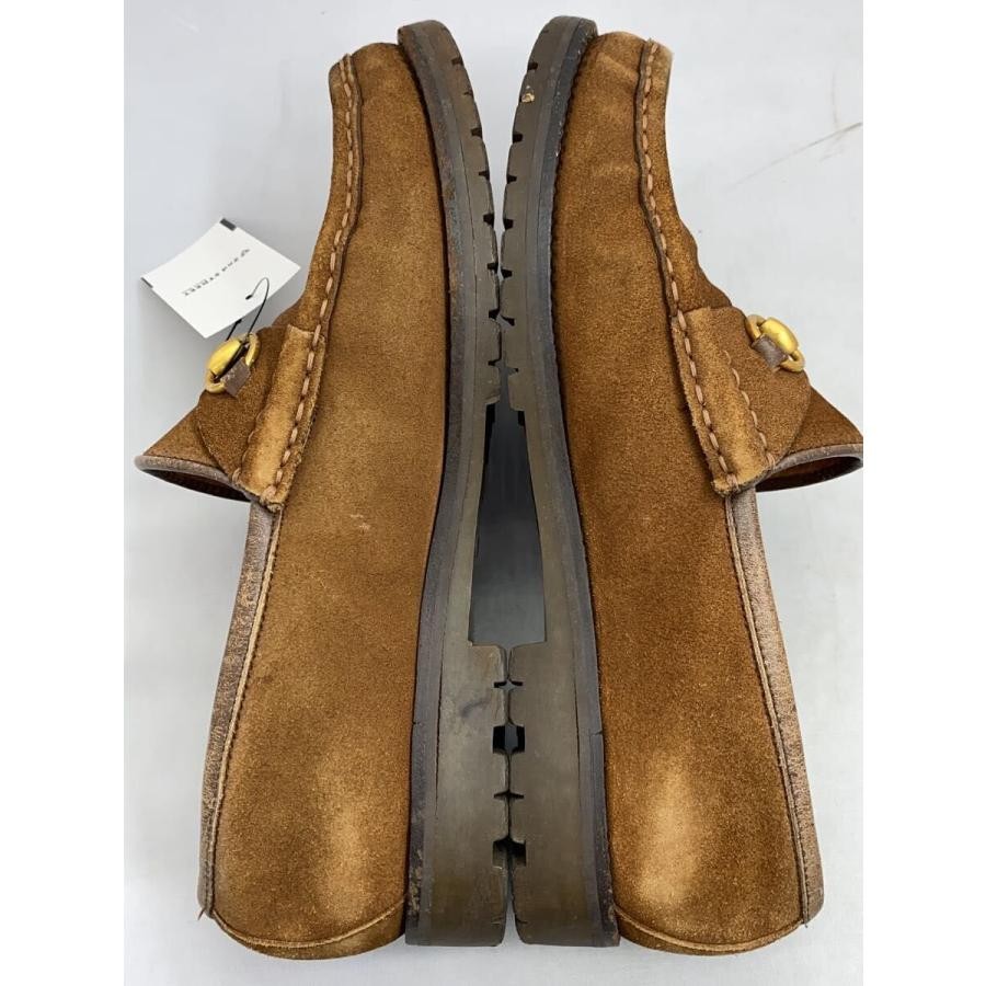 GUCCI Gold Hardware Suede Loafers Dress Shoes Size:37/JP:24 Brown 141127K Authen thumbnail 9