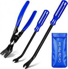 3PC Clip Pliers Trim Removal Tool Set Rivet Fastener Puller Door Panel Repair