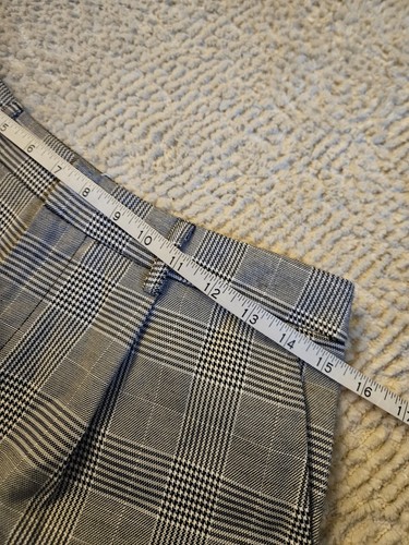 Wildfox Black White Plaid Check Dress Pants Dressy Sz S M zipper Cute Gingham - Picture 14 of 18
