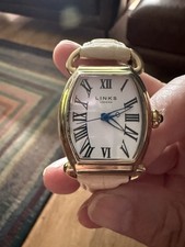 LINKS OF LONDON Ladies Driver Ellipse Small YGP Gold Watch Analogue NEW RRP775