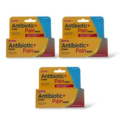 3 Natureplex Antibiotic Pain Relief Cream Maximum Strength Each 0.33 oz. 12/2028