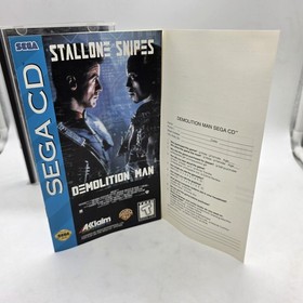 Demolition Man Sega CD Complete In Box w/ Manual 1995 Registration Card Rare