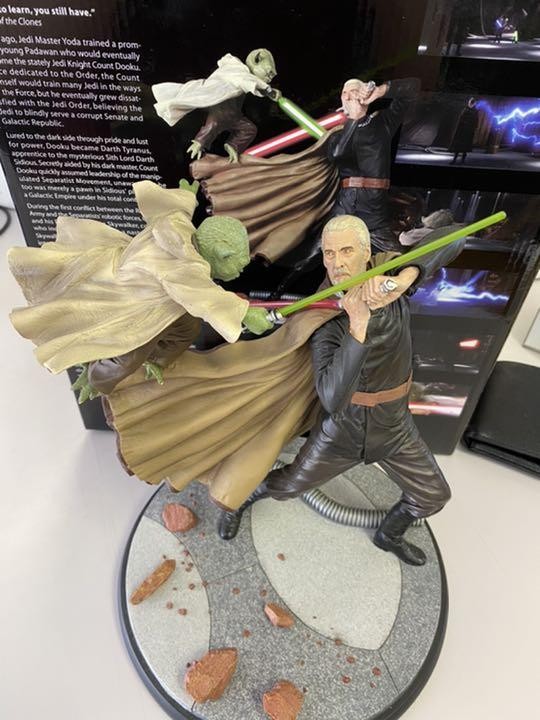 Sideshow Star Wars ヨーダ vs Dooku 861/1500 Sideshow Star Wars Episode 2 Yoda vs Dooku Diorama Limited