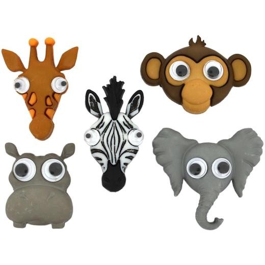 Dress It Up Buttons - Life's A Zoo 5pcs