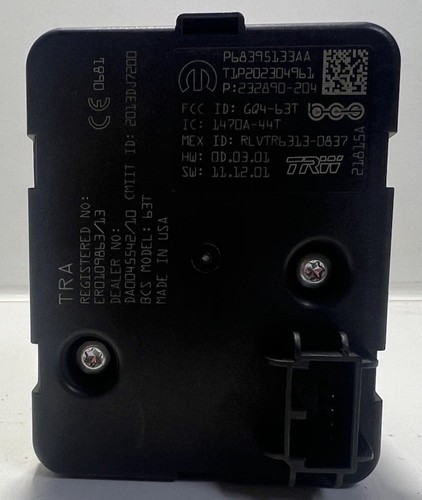Mopar Ignition Switch P68395133AA GQ4-63T | RAM 1500 2015–2017 | No Key | Untest - Picture 2 of 6