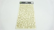 Making Memories Gold Shimmer Alpha 28198 Scrapbooking Letter Number Sheets