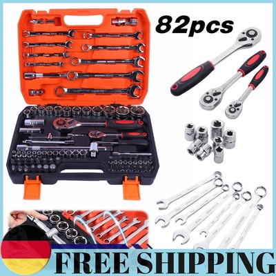82 PCS Socket Wrench Set Combination Wrench Auto Repair Tool Set