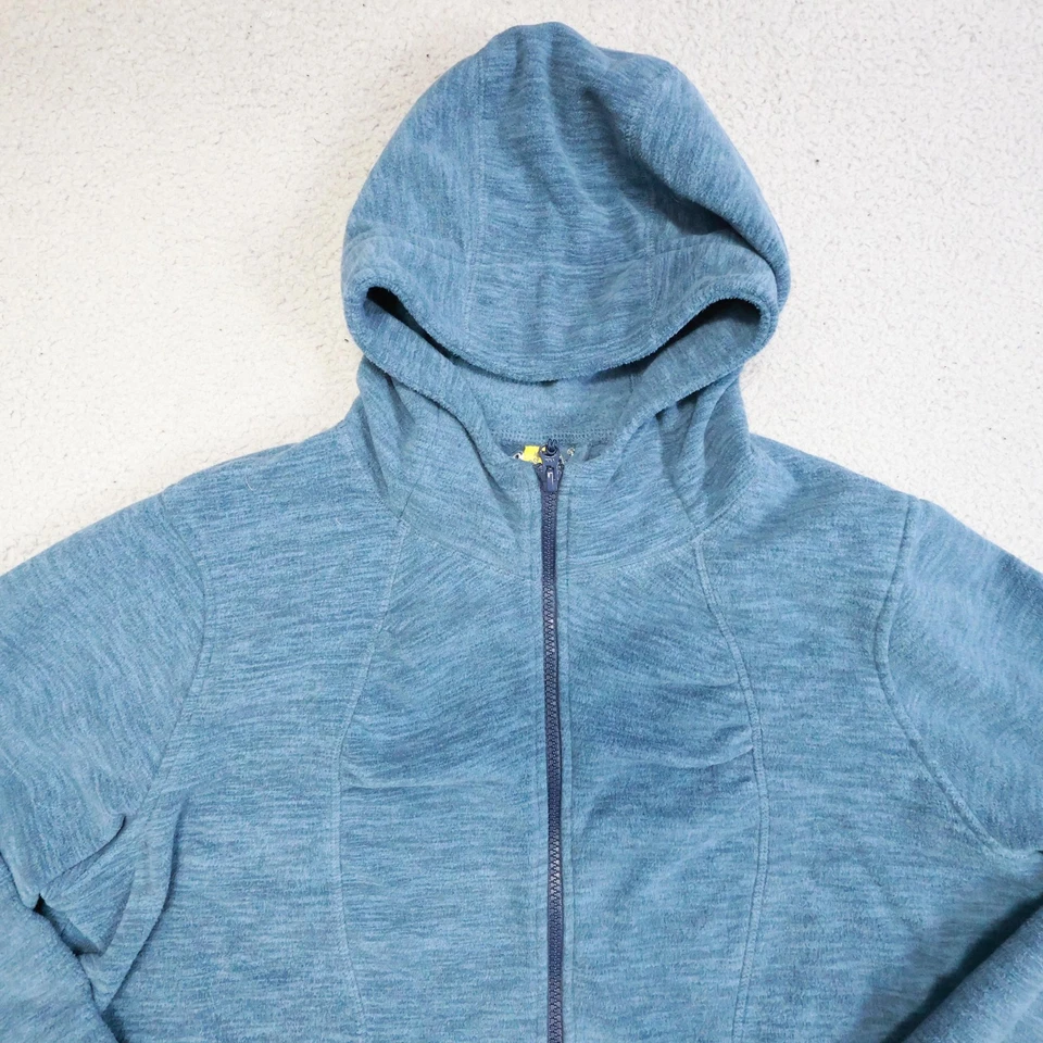 Cabela's Hoodie Womens 2XL Blue Heather Full Zip Fleece Lined Performance Knit - Image 2 of 4