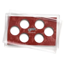 Empty Plastic Lens With Red Insert Holds 6 Quarters