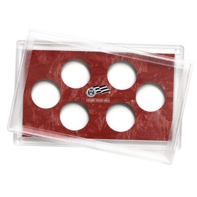 Empty Plastic Lens With Red Insert Holds 6 Quarters