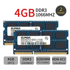 8 GB 2x 4 GB PC3-8500S DDR3 1066 mhz 2RX8 204pin 1,5 V SO-DIMM memoria RAM per Elpida