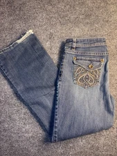 Gitano Bootcut Jeans Womens Size 8 Blue Denim Stretch Faded Dark Wash Streetwear