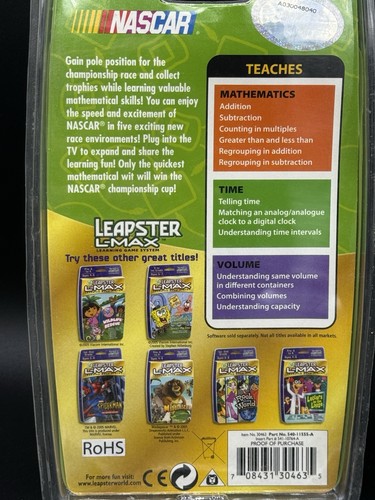 Leapster L-Max Explorer NASCAR Dora Explorer Wildlife Rescue Game Reading Math - Picture 4 of 5