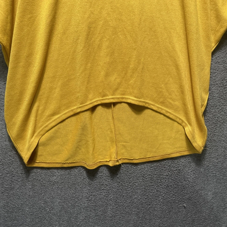 Top clásico de otoño talla grande XXL dorado Zanzea manga larga ala de murciélago dobladillo alto bajo Foto 4 de 4