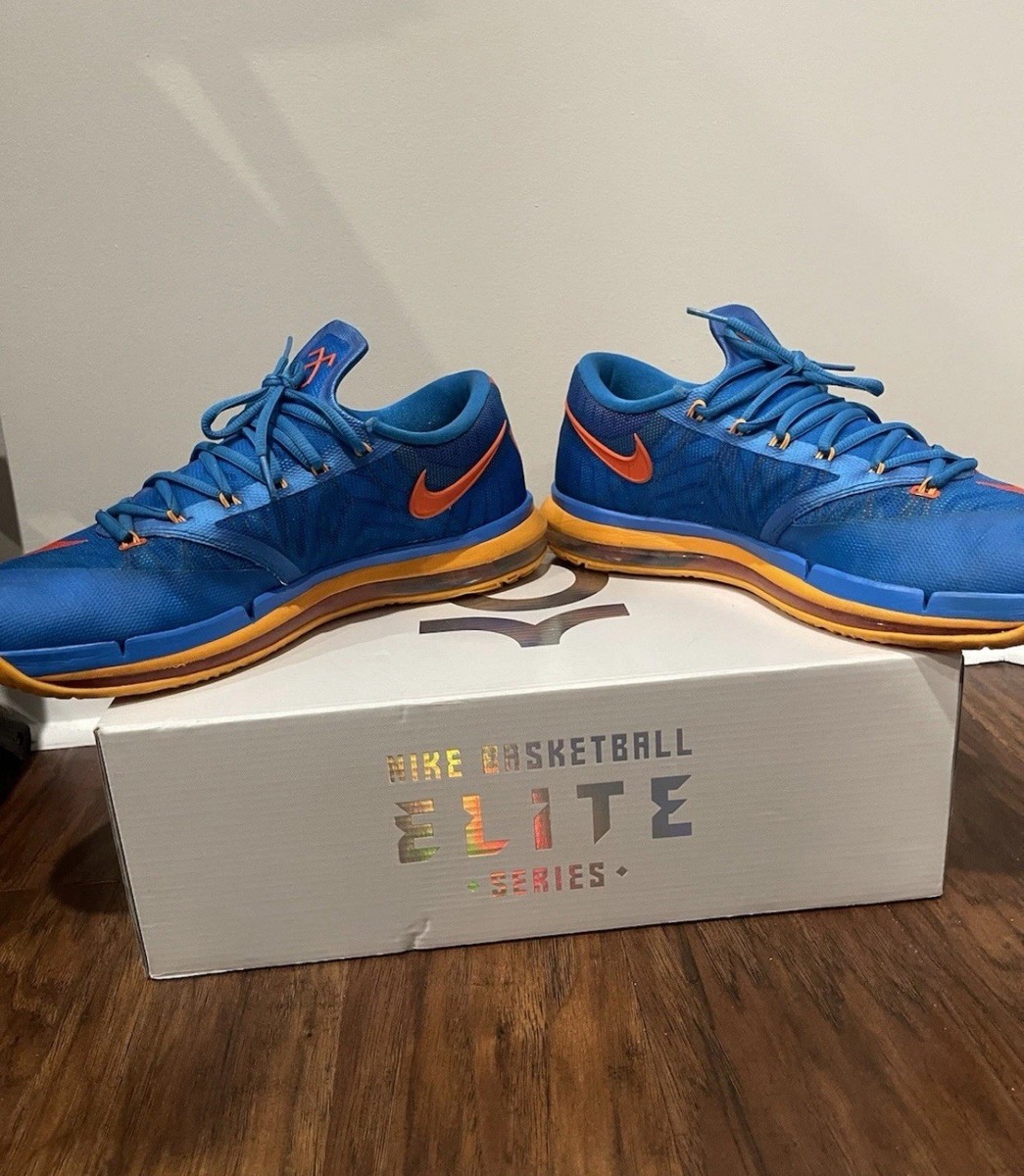 Nike KD 6 Elite Team Sneakers Kevin Durant 9.5 Blue/Orange | eBay
