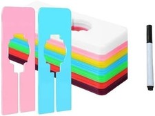 6-Pack Colorful Closet Dividers: Writable, Reusable Plastic Rack Size Dividers