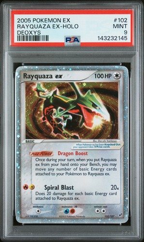 Rayquaza ex graded PSA 9 for sale on eBay