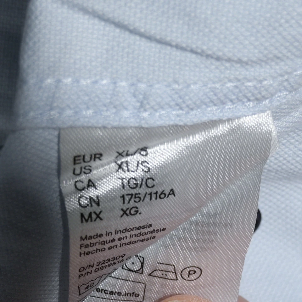 Camisa de manga larga H&M azul claro liso calce ajustado fácil planchar con botones - XL para hombre Foto 4 de 4