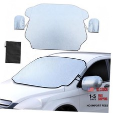 Exterior Windshield Sun Shade for Car, Magnetic Front Window Cover, L silver