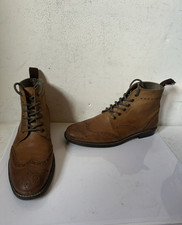 Red Tape Brogue Leather Boots Size UK 8 EU 42