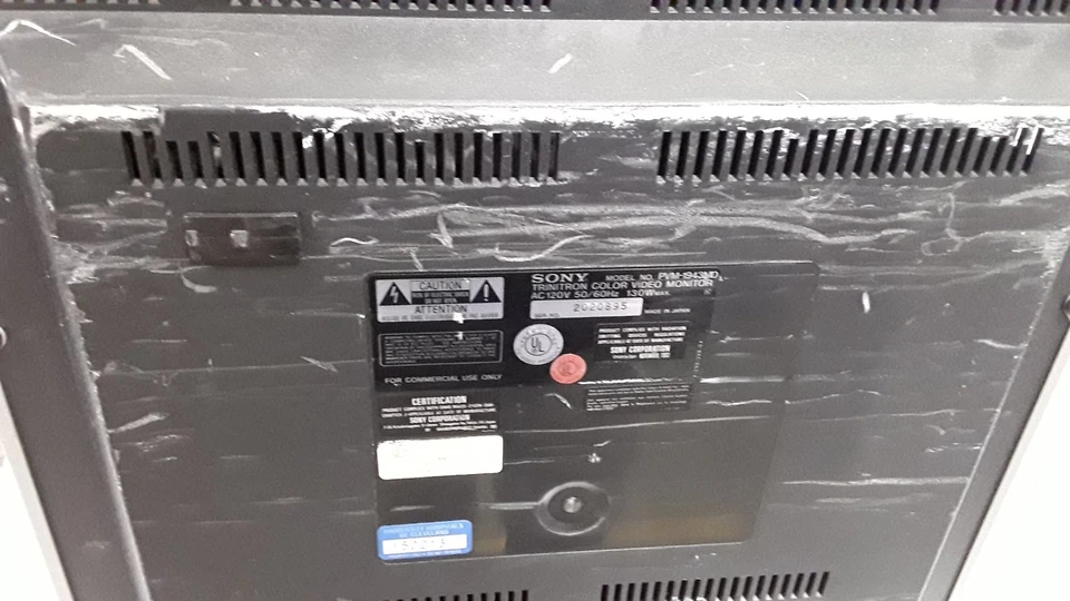 Monitor de video color Sony Trinitron AC120V 50/60hz 130W modelo máximo PVM-1943MD Foto 3 de 4