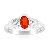 Cavill Silberring 925 Rhodiniert Mexikanischer Feueropal Oval 0,25Ct Damen-
