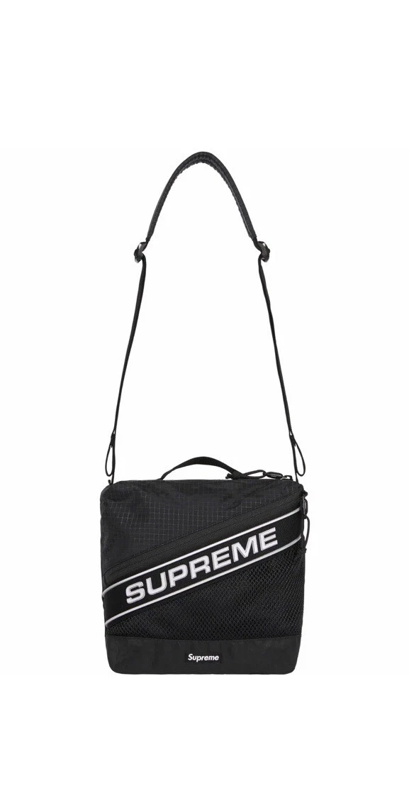 Sac bandoulière logo Supreme FW23   Noir