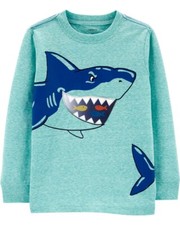 Carter's - 2T  - Baby Boys - Shark Action Graphic Snow Yarn Tee - New with tags.