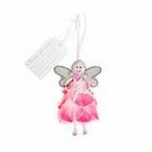 Fair Trade Handmade 'Flower Girl Fairy - Pink' Fabric Hanging Character