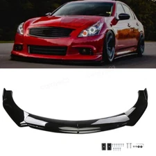 Front Bumper Lip Body Kit Splitter Spoiler For Infiniti G37 G35 Coupe Black