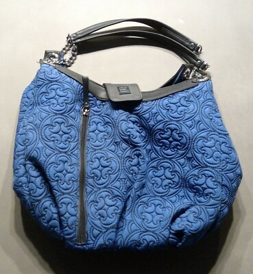 Petunia Pickle Bottom Hideaway Hobo Bag, Blue & Black Westminster Diaper Bag