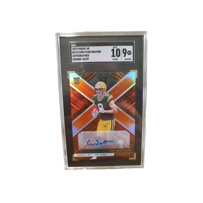 2022 Panini XR - Rookies Christian Watson #119 Orange Autographs