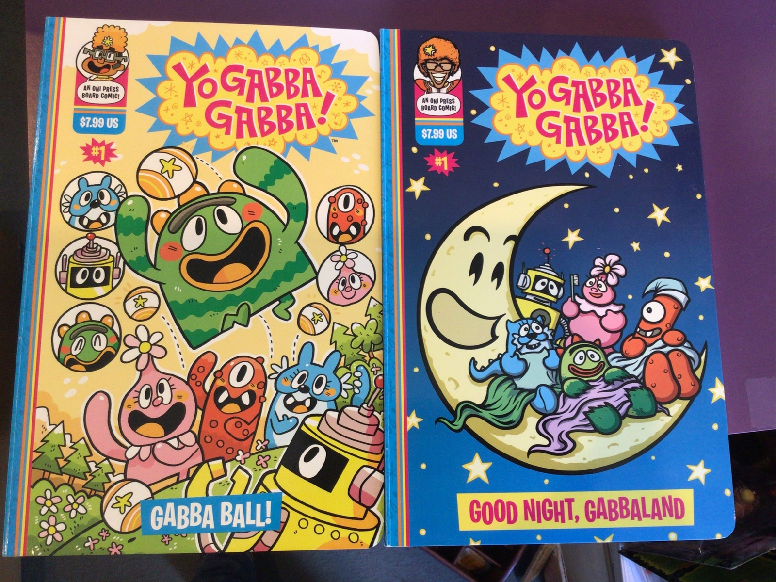 2 HC COMIC BOOK LOT YO GABBA GABBA! GABBA BALL & GOOD NIGHT GABBALAND