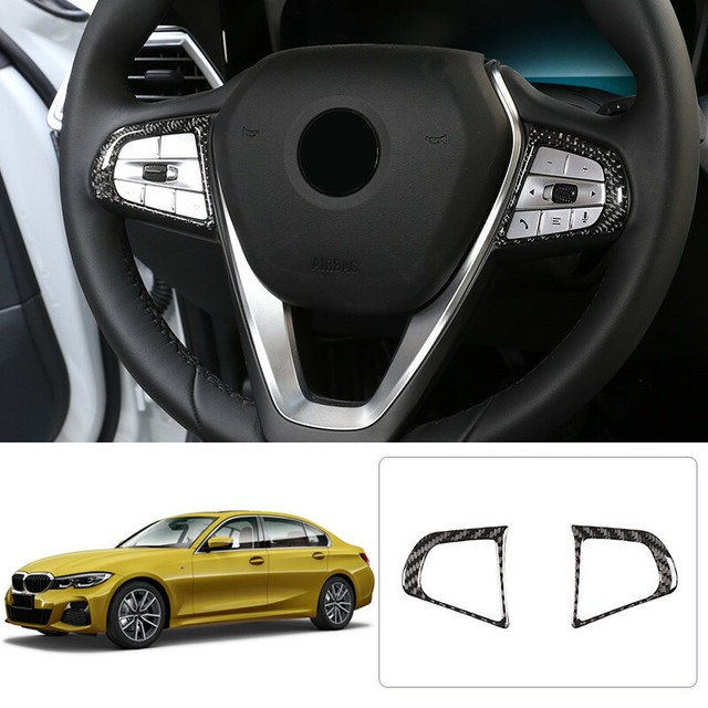 Real Carbon Fiber Steering wheel strip trim For BMW 3 Series G20 330i