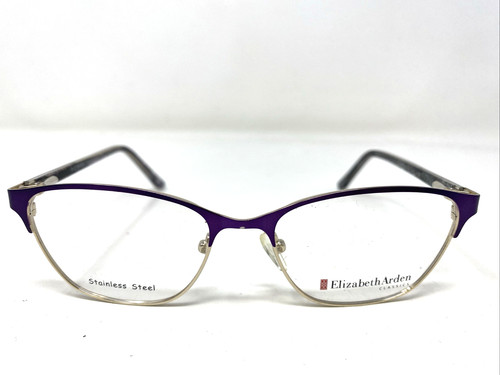 .Elizabeth Arden EAC409-2 51-16-135 Purple/Gold Full Rim Eyeglasses Frame PX22