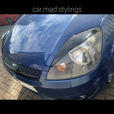 C.M.S Design schwarze Kunststoff Augenbrauen passend für FORD FIESTA MK6 Facelift Augenlider/ST/