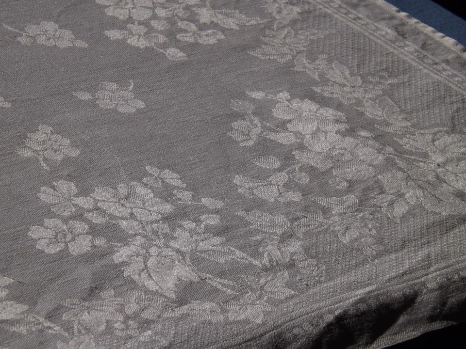 6 serviettes de table en damas de fil de lin , mono A G, anciennes - Photo 4/4