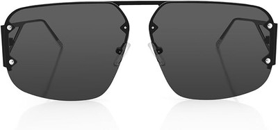 JOO'RTI Designer Aviator Rimless Sunglasses Mens Womens Oversized Trendy Metal F